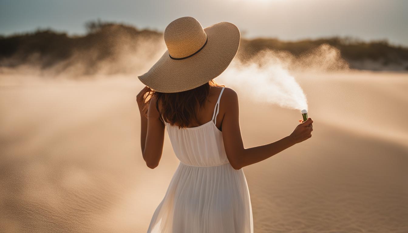Sunscreen mist spray for sensitive skin