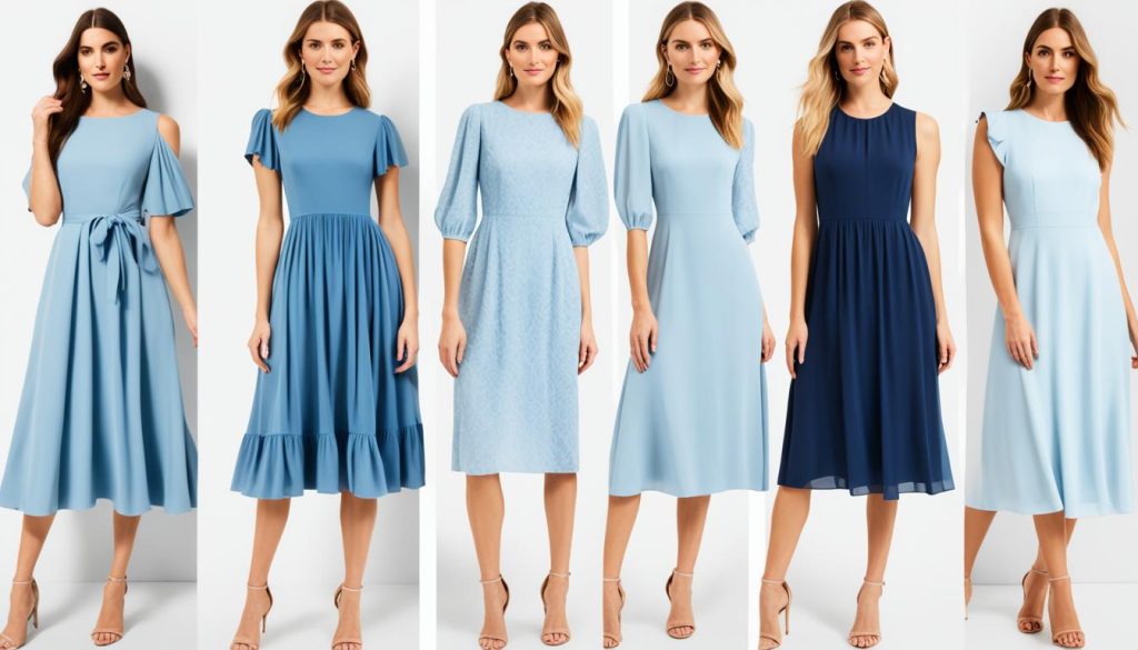 Affordable Blue Midi Dresses Collection