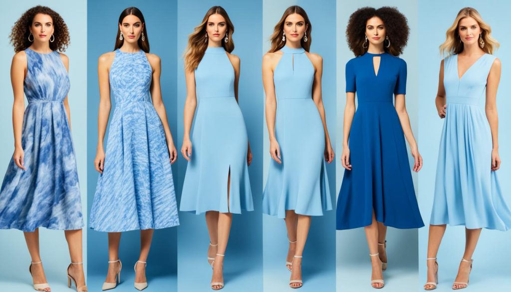 Fashion-forward blue midi dresses